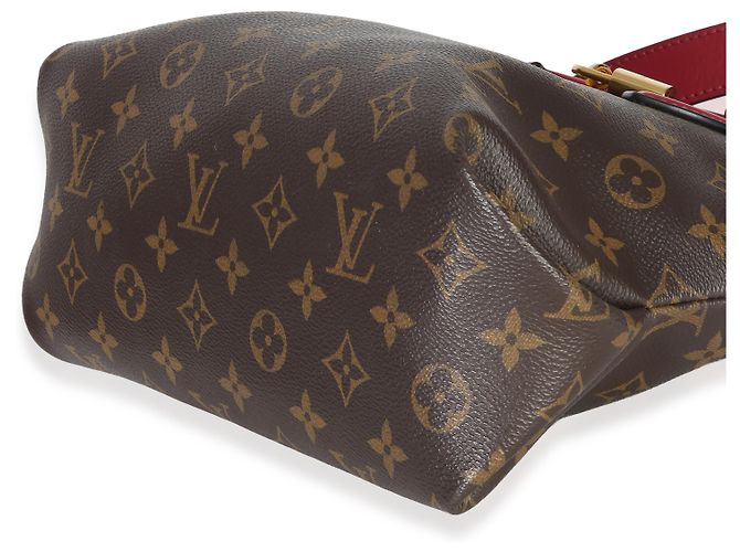 Louis Vuitton Bordeaux Monogram Canvas Flower Zipped Tote PM Marrone - vista 6