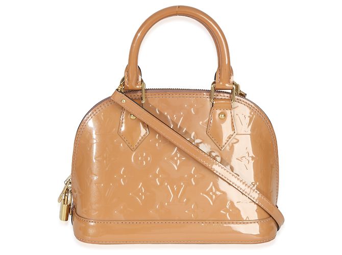 Louis Vuitton Rose Velours Monogram Vernis Alma BB Beige - vista 2