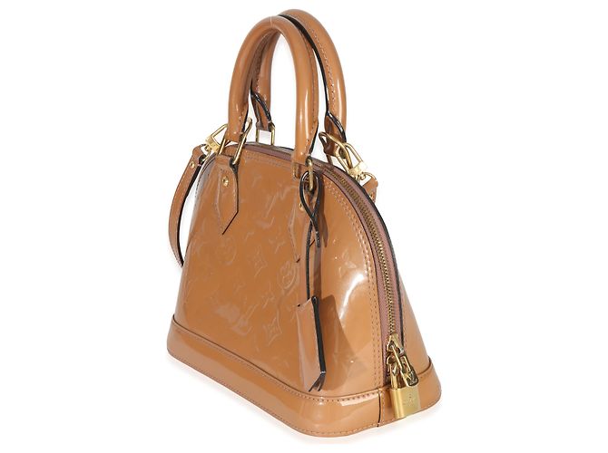 Louis Vuitton Rose Velours Monogram Vernis Alma BB Beige - vista 3