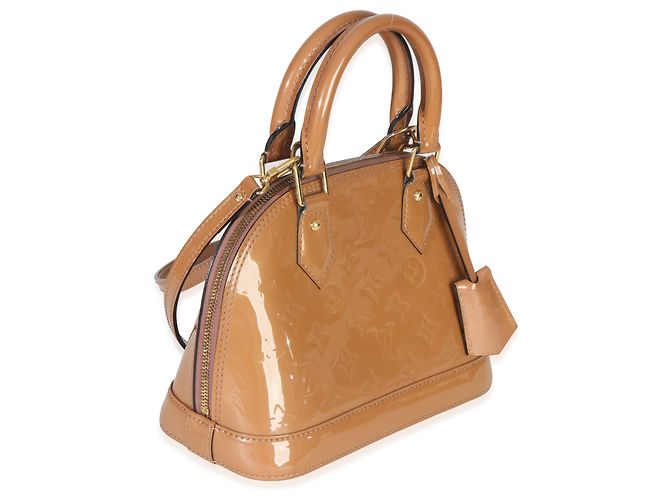 Louis Vuitton Rose Velours Monogram Vernis Alma BB Beige - vista 4