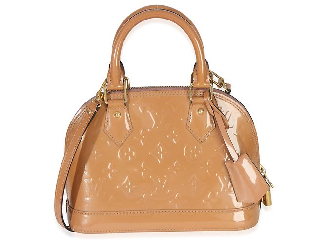 Louis Vuitton Rose Velours Monogram Vernis Alma BB Beige - vista 8
