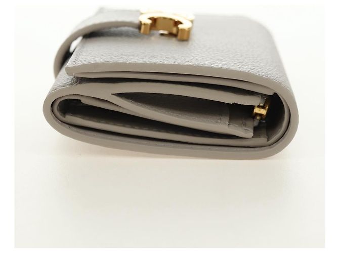 Céline Celine Triomphe Trifold Leather Small Beige - view 4