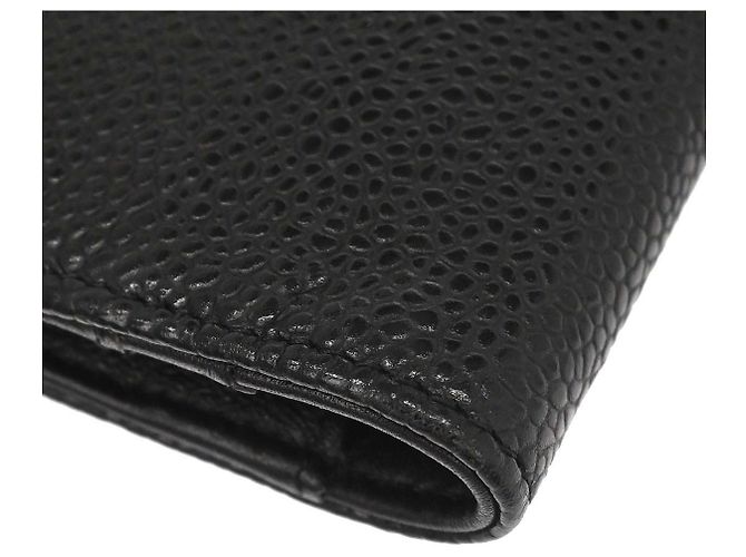 Chanel CHANEL Portafoglio lungo bifold V Stitch Chevron Rosa Chevron medium Nero - vista 3
