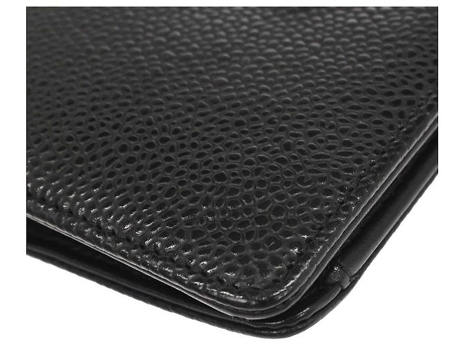 Chanel CHANEL Portafoglio lungo bifold V Stitch Chevron Rosa Chevron medium Nero - vista 6