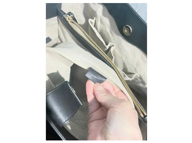 Gucci Microguccissima Borsa Tote in Pelle Nera Nero - vista 11