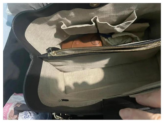 Gucci Microguccissima Borsa Tote in Pelle Nera Nero - vista 2