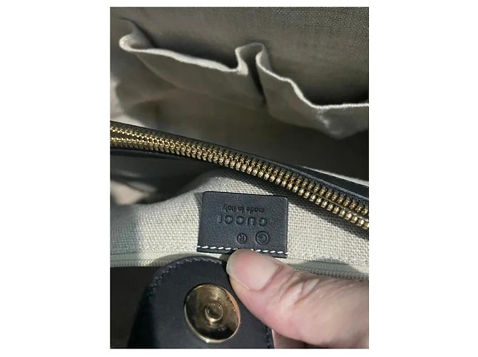 Gucci Microguccissima Borsa Tote in Pelle Nera Nero - vista 9