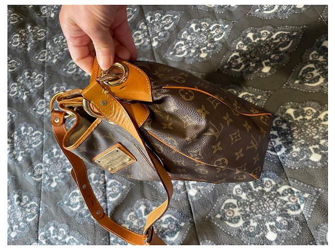 Borsa Louis Vuitton Monogram Cuir Marrone - vista 10