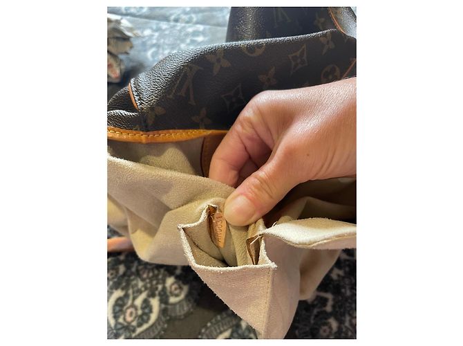 Borsa Louis Vuitton Monogram Cuir Marrone - vista 14