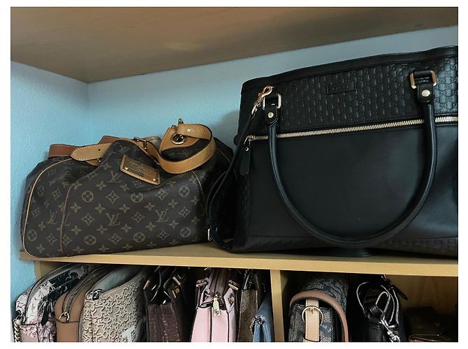 Borsa Louis Vuitton Monogram Cuir Marrone - vista 19