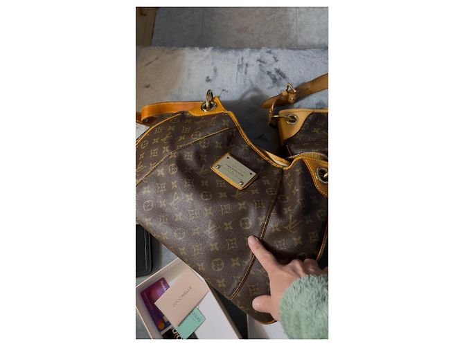 Borsa Louis Vuitton Monogram Cuir Marrone - vista 3