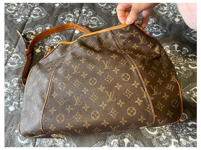 Borsa Louis Vuitton Monogram Cuir Marrone - vista 7