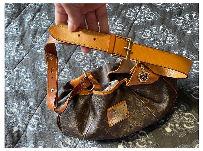 Borsa Louis Vuitton Monogram Cuir Marrone - vista 8