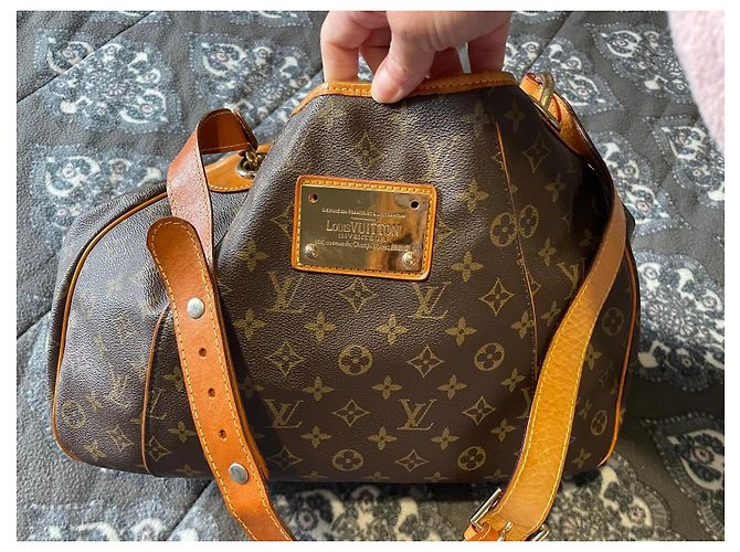 Borsa Louis Vuitton Monogram Cuir Marrone - vista 9