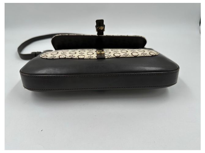 Céline Borsa a tracolla Celine in tela rivestita e pelle marrone Beige - vista 12