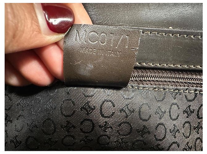 Céline Borsa a tracolla Celine in tela rivestita e pelle marrone Beige - vista 17