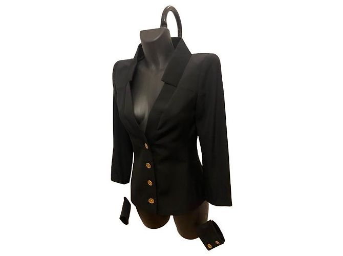 Timeless Blazer nero Chanel S/S 01 di Karl Lagerfeld - vista 3