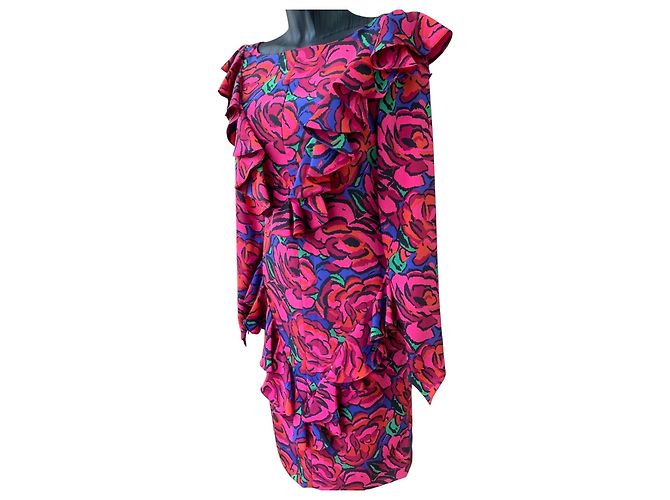 Abito Balenciaga con fiori rosa - vista 2