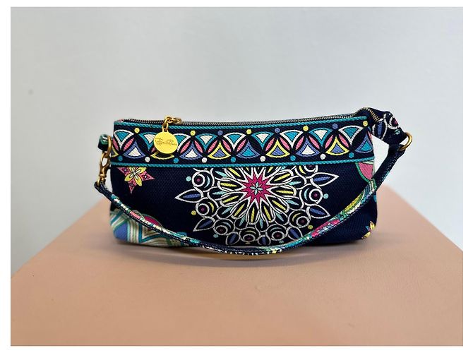 Emilio Pucci Pochette Y2K in tela stampata Rosa Multicolore Blu scuro - vista 6