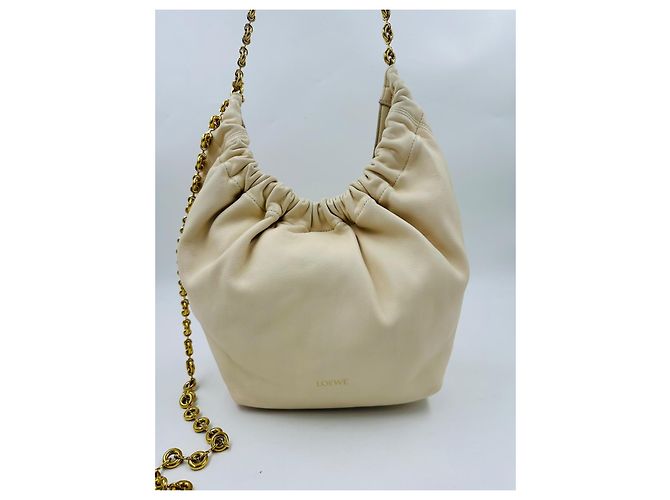 Borsa a mano Loewe Squeeze in pelle Crudo - vista 13