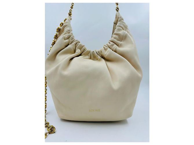 Borsa a mano Loewe Squeeze in pelle Crudo - vista 3