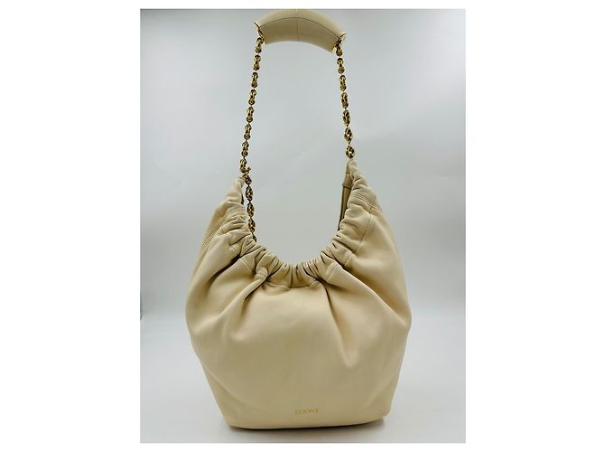 Borsa a mano Loewe Squeeze in pelle Crudo - vista 4