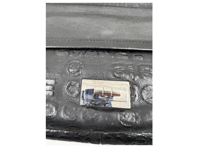 Chanel 2.55 Rue Cambon Borsa con Patta in Pelle Nera Nero - view 11