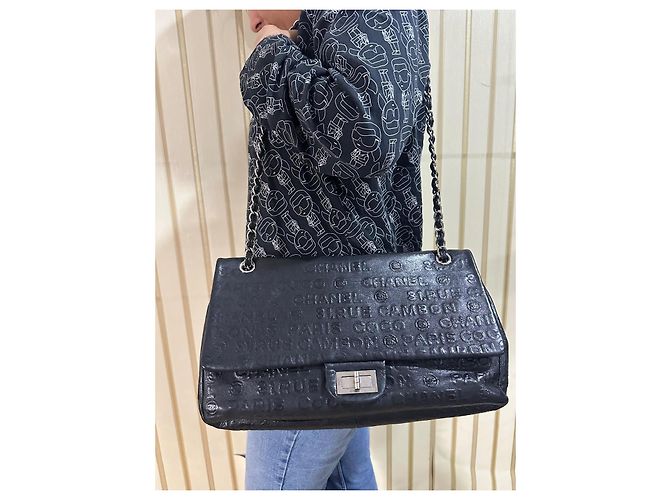 Chanel 2.55 Rue Cambon Borsa con Patta in Pelle Nera Nero - view 15