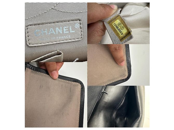Chanel 2.55 Rue Cambon Borsa con Patta in Pelle Nera Nero - view 18