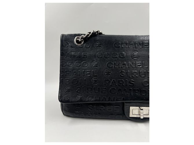 Chanel 2.55 Rue Cambon Borsa con Patta in Pelle Nera Nero - view 2