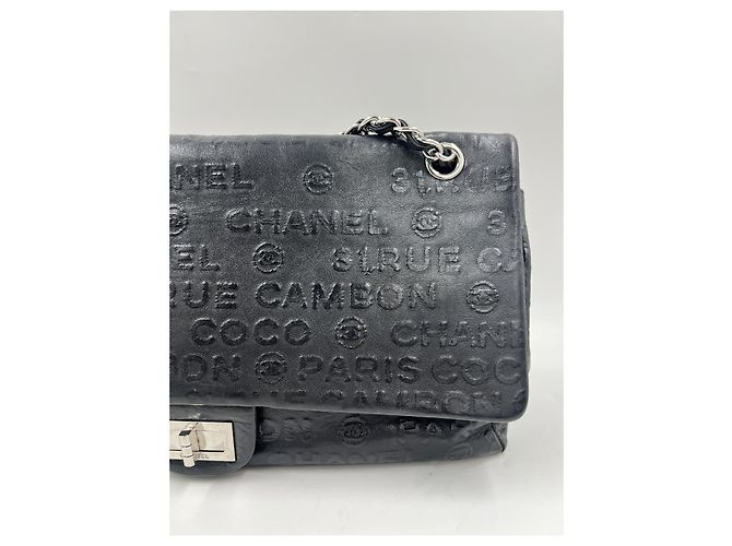 Chanel 2.55 Rue Cambon Borsa con Patta in Pelle Nera Nero - view 3