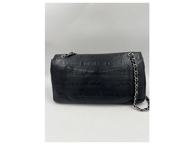 Chanel 2.55 Rue Cambon Borsa con Patta in Pelle Nera Nero - view 4