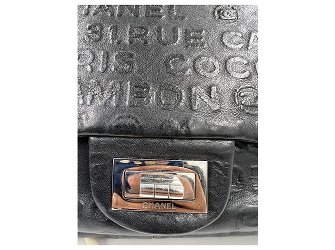 Chanel 2.55 Rue Cambon Borsa con Patta in Pelle Nera Nero - view 5