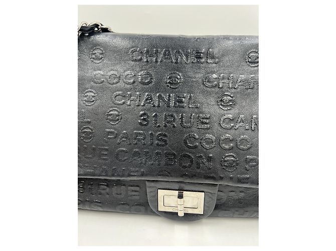 Chanel 2.55 Rue Cambon Borsa con Patta in Pelle Nera Nero - view 6