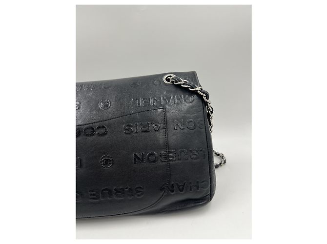 Chanel 2.55 Rue Cambon Borsa con Patta in Pelle Nera Nero - view 7