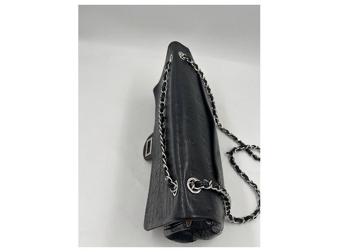 Chanel 2.55 Rue Cambon Borsa con Patta in Pelle Nera Nero - view 9