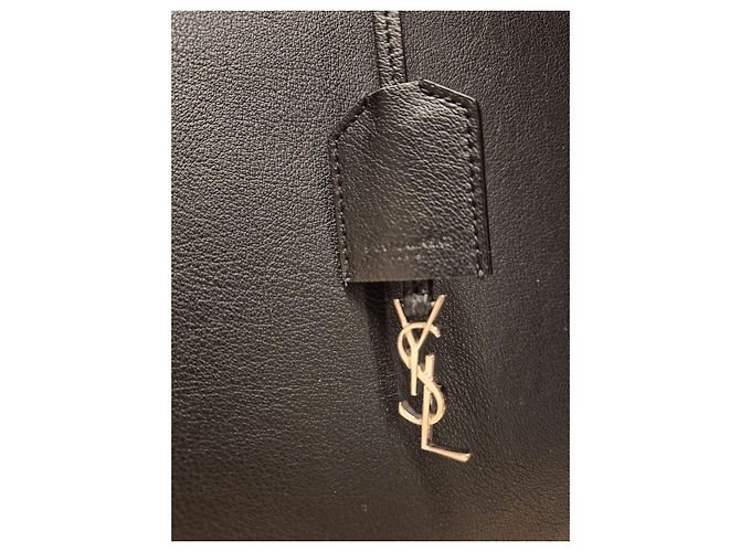 Borsa Tote Saint Laurent in pelle nera con frange Nero - vista 7