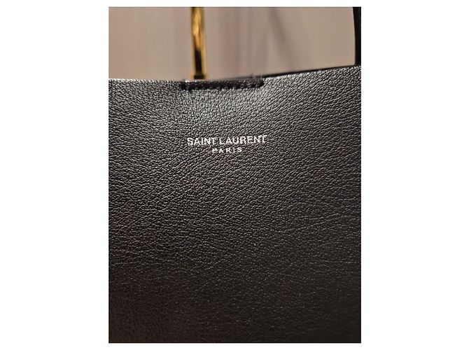 Borsa Tote Saint Laurent in pelle nera con frange Nero - vista 8