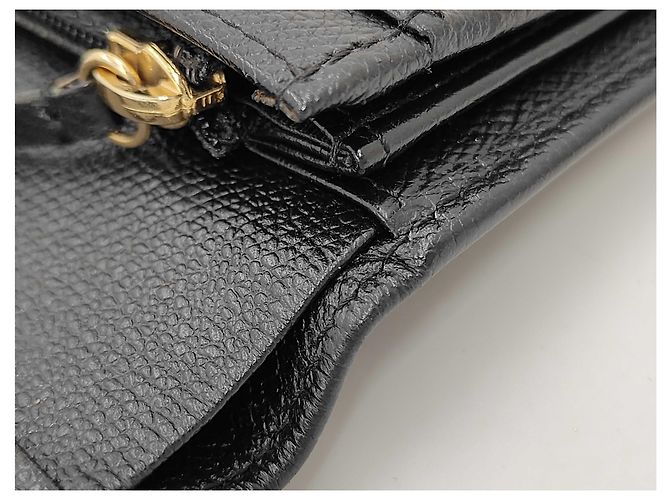 Portafoglio lungo in pelle con logo CC e zip Chanel Nero - vista 6