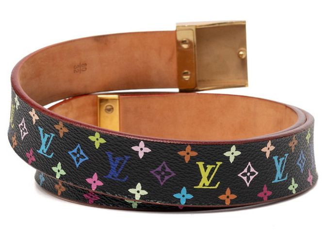 Cintura Louis Vuitton Monogram Multicolor Nero Multicolore - vista 3