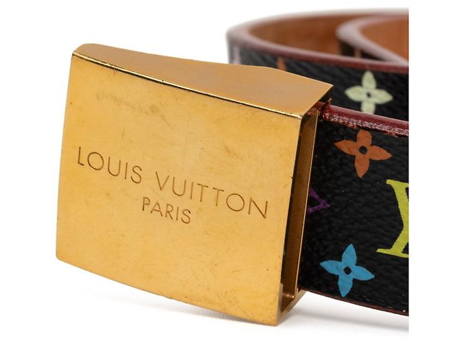 Cintura Louis Vuitton Monogram Multicolor Nero Multicolore - vista 4