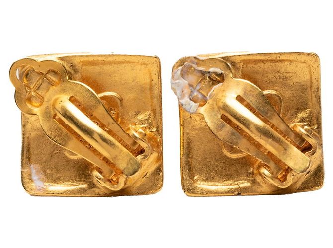 Orecchini a clip Vintage Chanel Coco Mark D'oro - vista 2