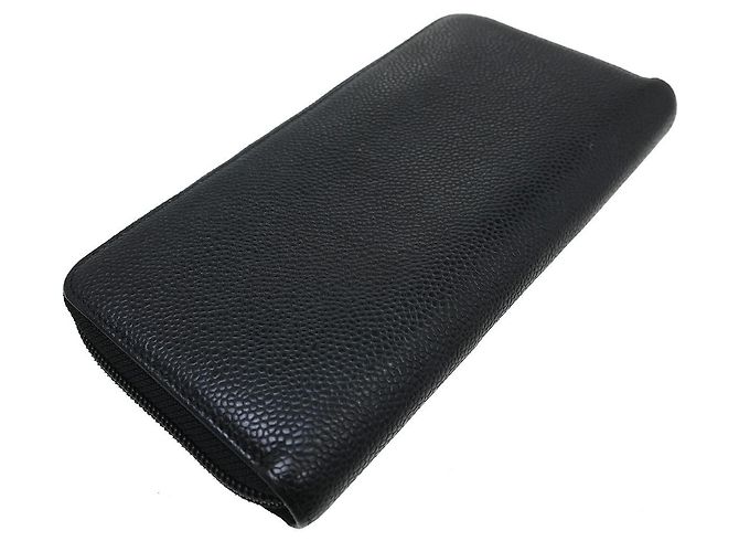 Cartera Chanel Timeless CC con cremallera Caviar Long Negro - vista 2