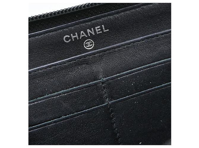 Cartera Chanel Timeless CC con cremallera Caviar Long Negro - vista 4