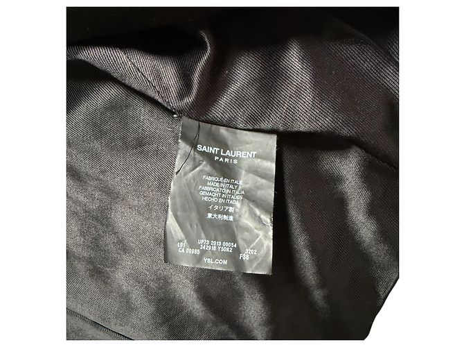 Saint Laurent grüne Leder-Bikerjacke - Ansicht 9
