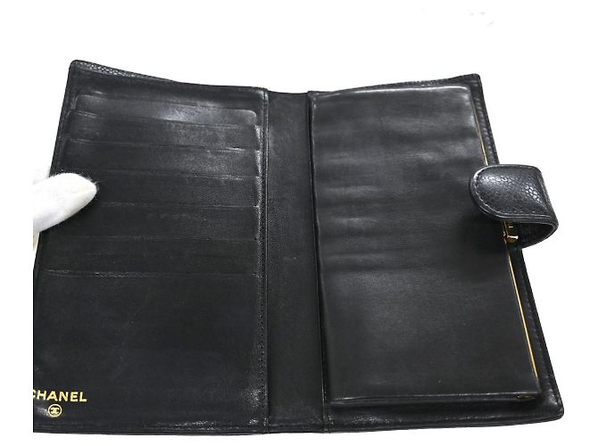 Cartera Chanel Timeless CC Caviar Long Negro - vista 3