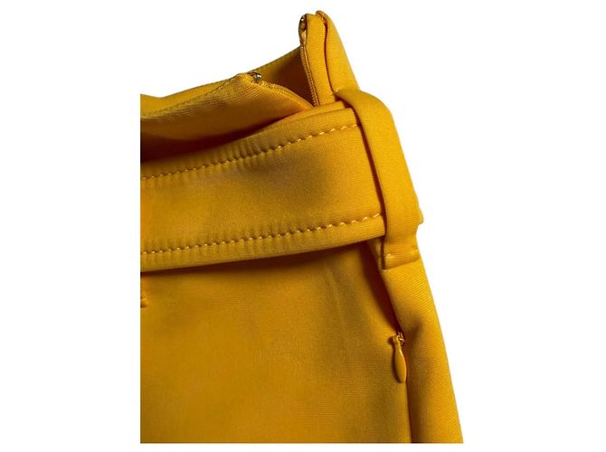 Prada Mini Falda de Nylon Amarilla Amarillo - vista 6