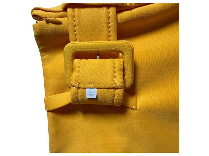 Prada Mini Falda de Nylon Amarilla Amarillo - vista 7