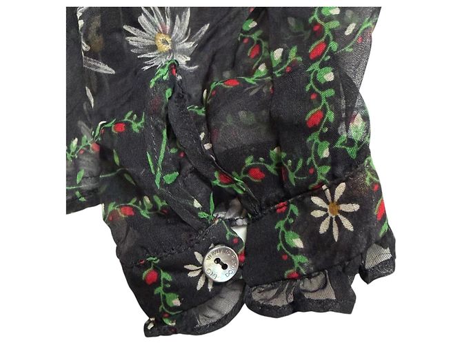 D&G Camicia in seta floreale Dolce & Gabbana Nero Bianco Rosso Verde - vista 4