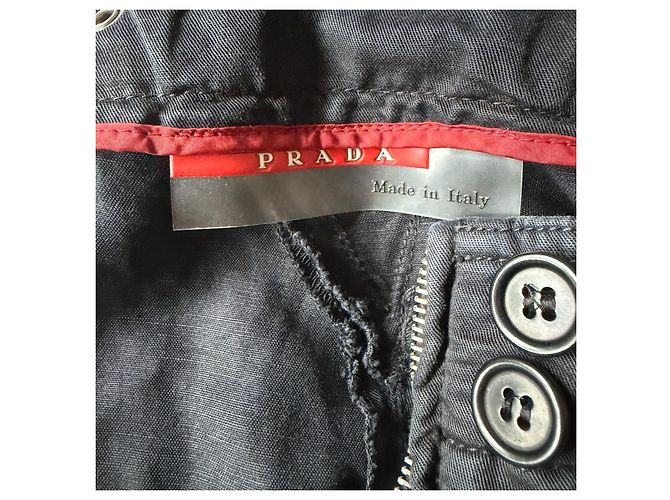 Prada Pantaloni Biker Multi-zip Nero - vista 10